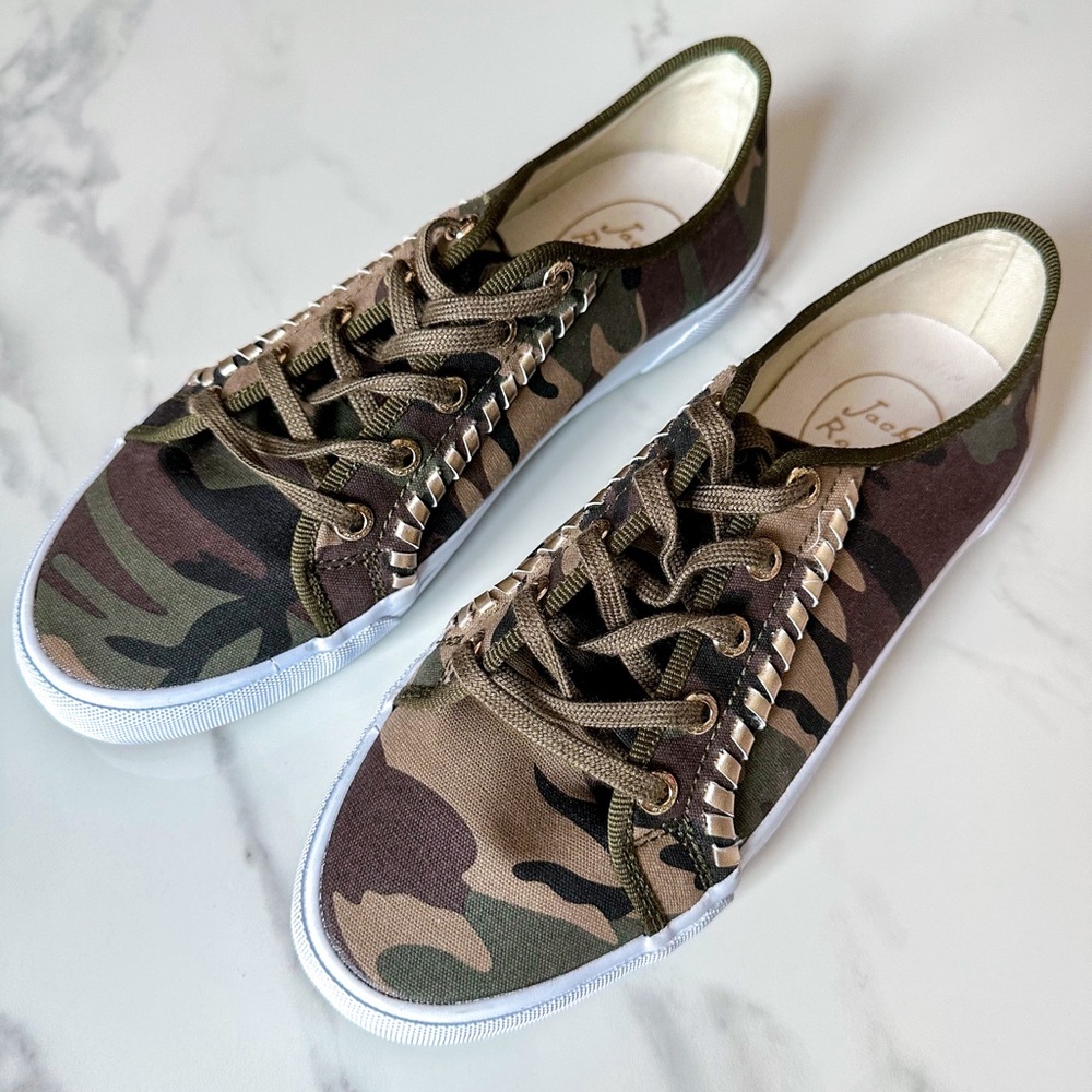 Jack Rogers Carter Camo Sneakers Sz 7